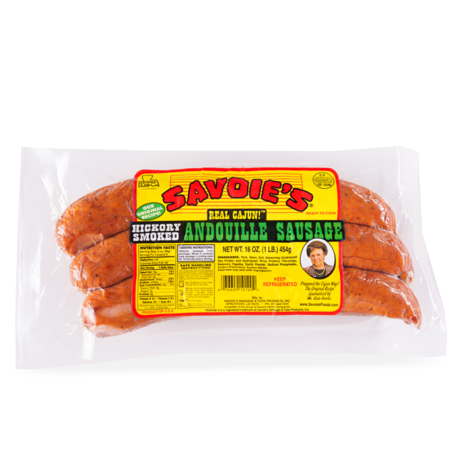 Smoked Pork Andouille Sausage - 16 oz | Savoie's Foods